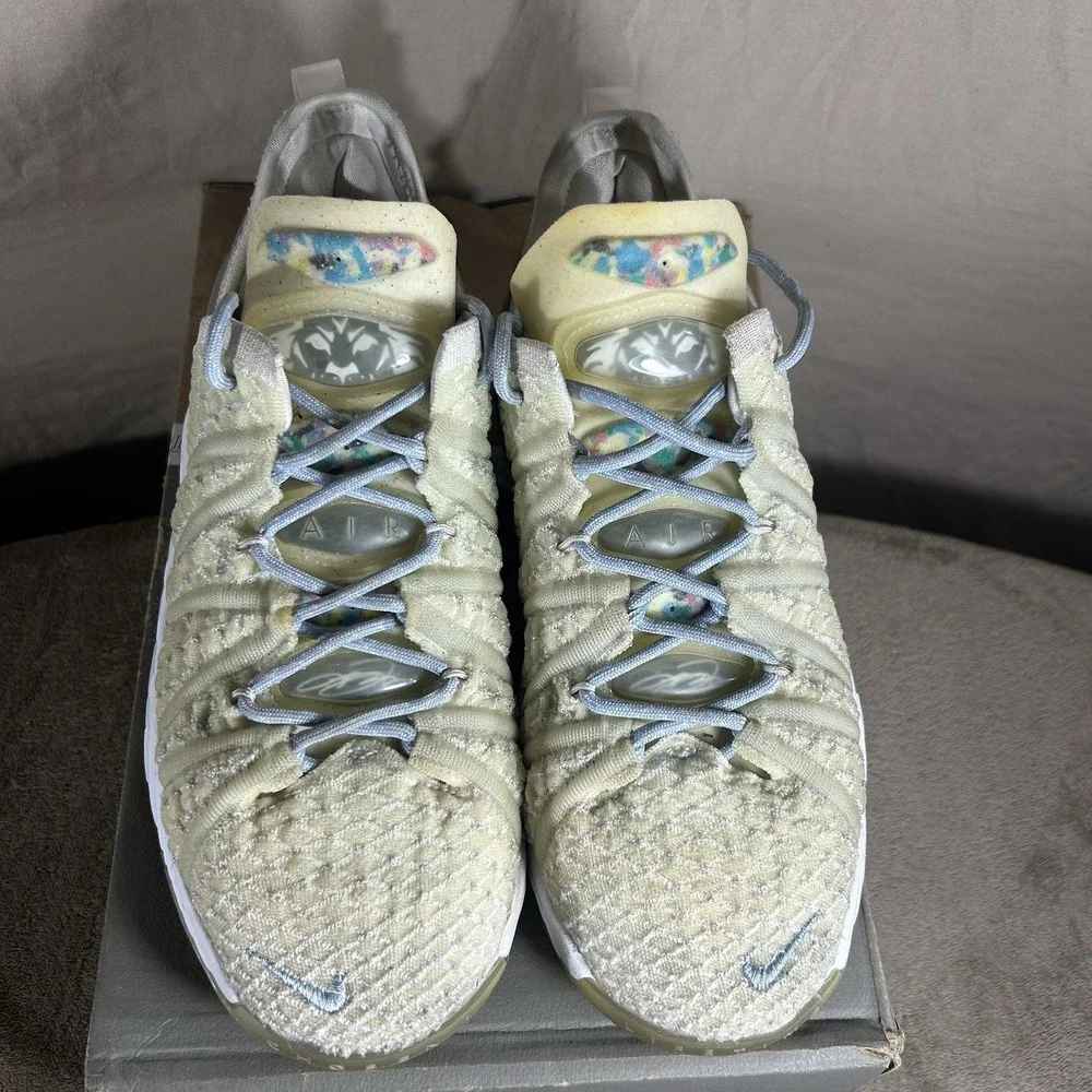 Nike LeBron 18 XVIII NRG GS Blue Tint White Basketball Shoes 6Y CT4677-400